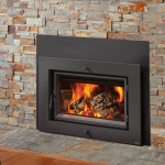 indoor brick fireplace