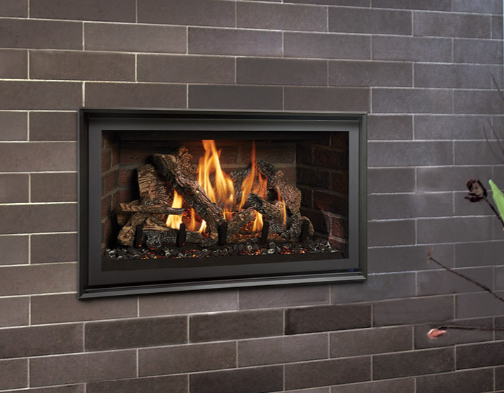 brick fireplace