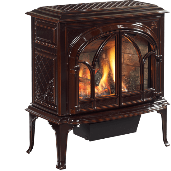 efficient gas burning stove
