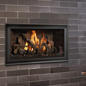 brick fireplace